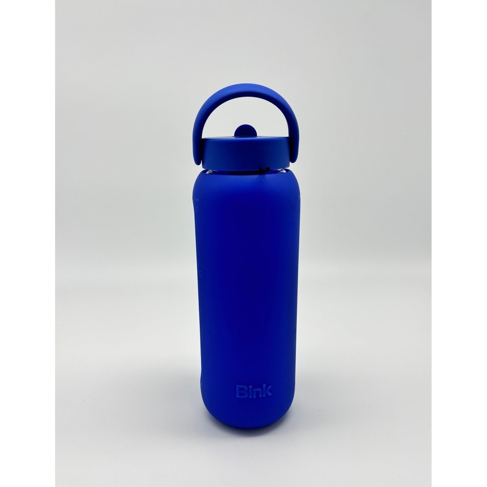 Bink Bottle Straw Tumbler 21oz Cobalt Blue Insulated Ceramic Water Bottle NEW